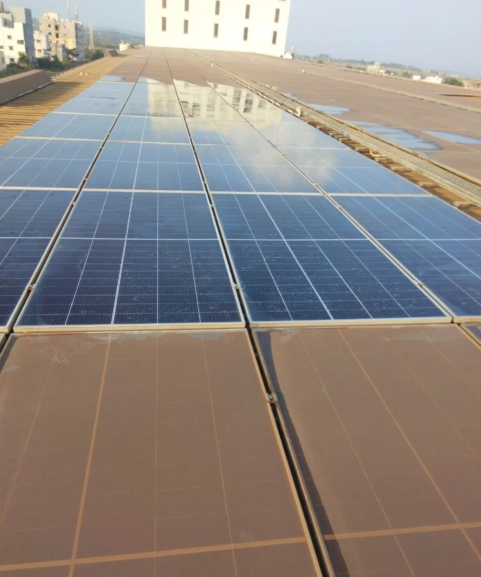 Visual inspection view of solar modules
